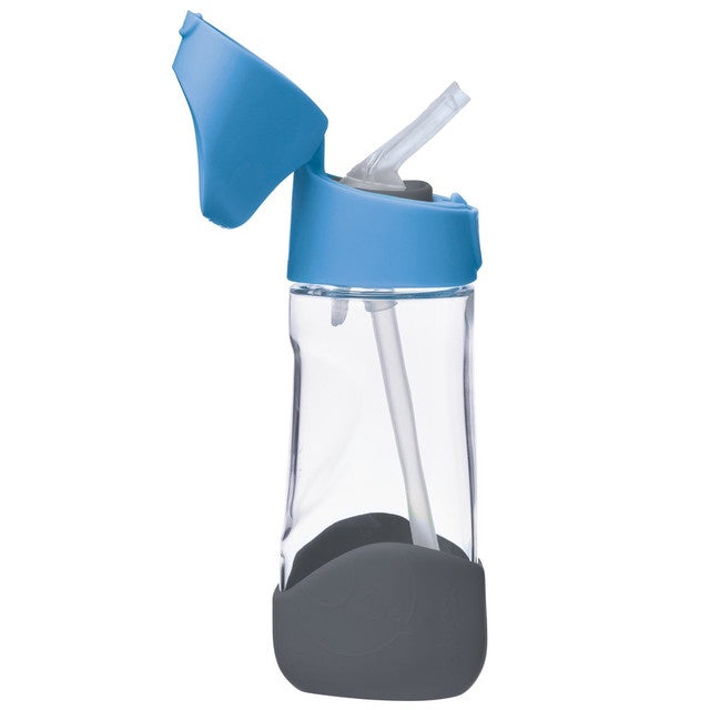 Tritan Straw Bottle 450ml Blue Slate
