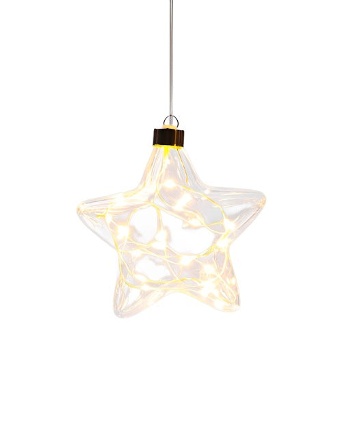 Hanging Glass Star Clear CWW