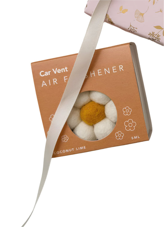 Car Diffuser Beach Linen White Mustard