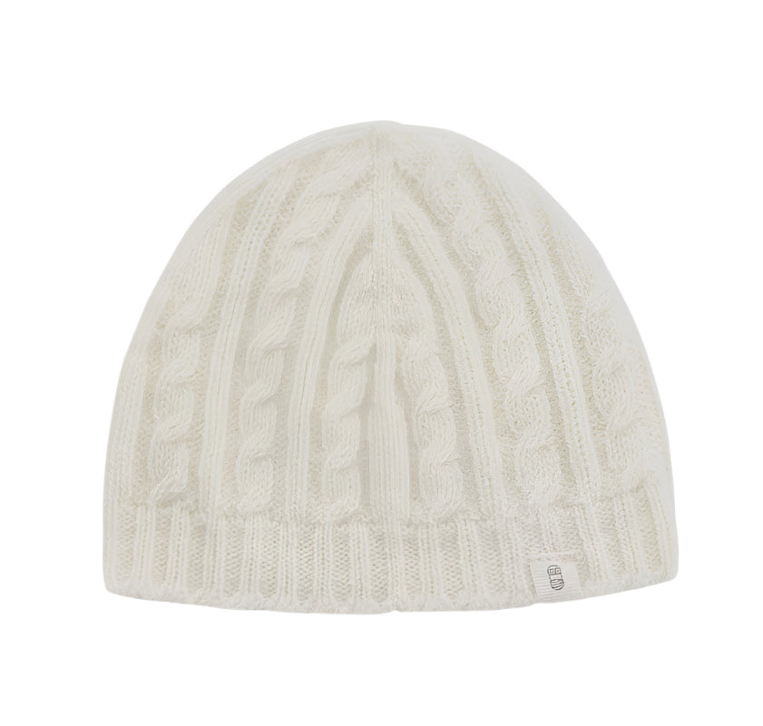 Cable Knit Hat White 1-5yr