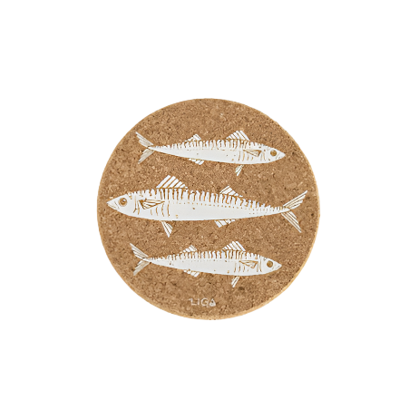 Coasters Cork Set4 Mackeral