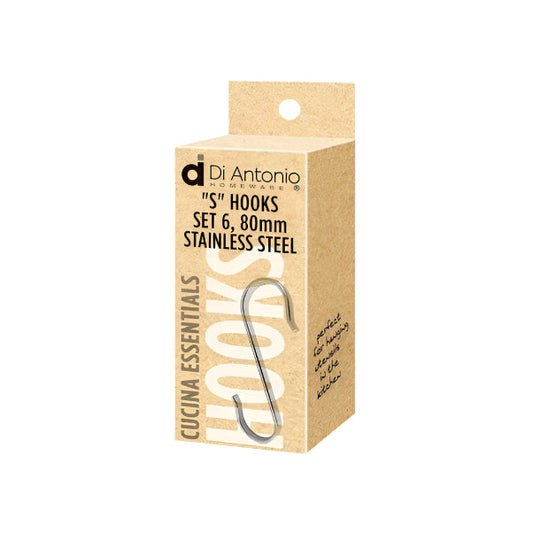 Hanging Hooks 80 x 20mm, Set of 6