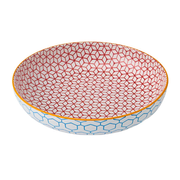 Coupe Bowl 21cm Geometric Blue