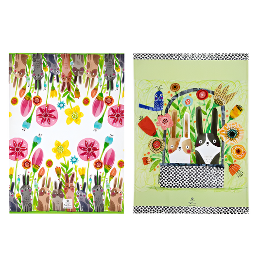 Playful Bunnies 2pk Kitchen Towel