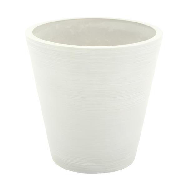 Stonefusion Cone Pot 15x15cm White