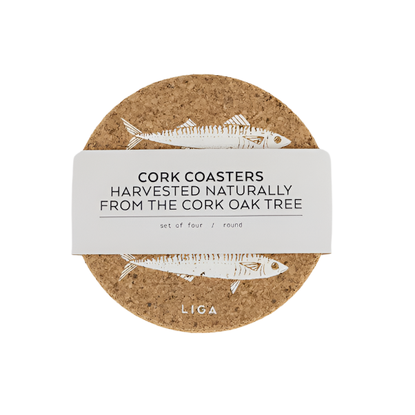 Coasters Cork Set4 Mackeral