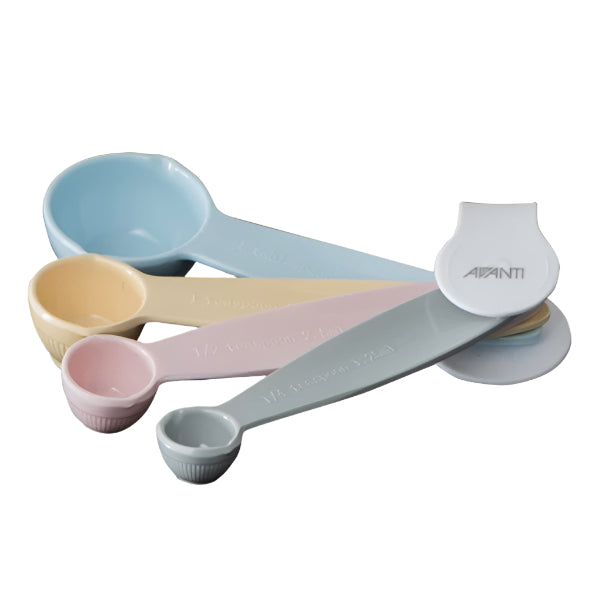 Ribbed Measuring Spoons Pastel