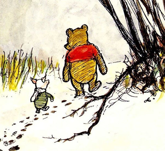 Card Pooh & Piglet Walking