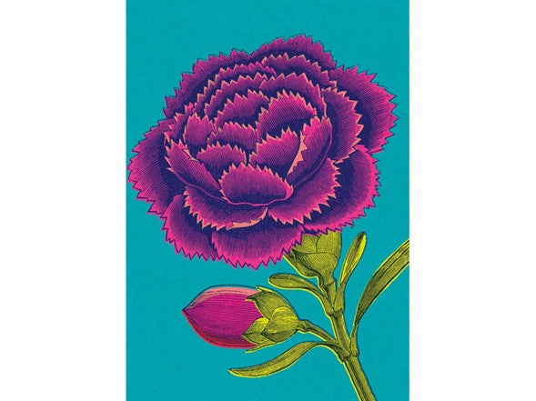 Art Press Card Pink Carnation