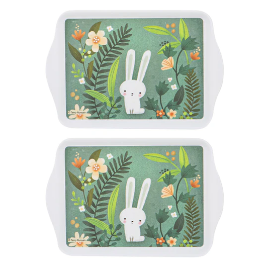 Playful Bunnies Green Garden 2pk Tray