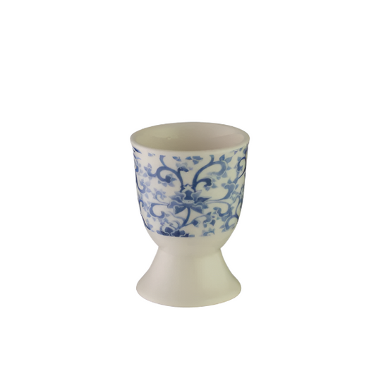 Egg Cup China Blue Scroll