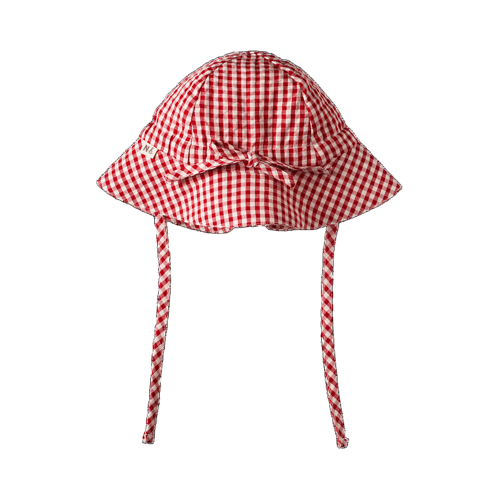 Gingham Sunhat Red Check