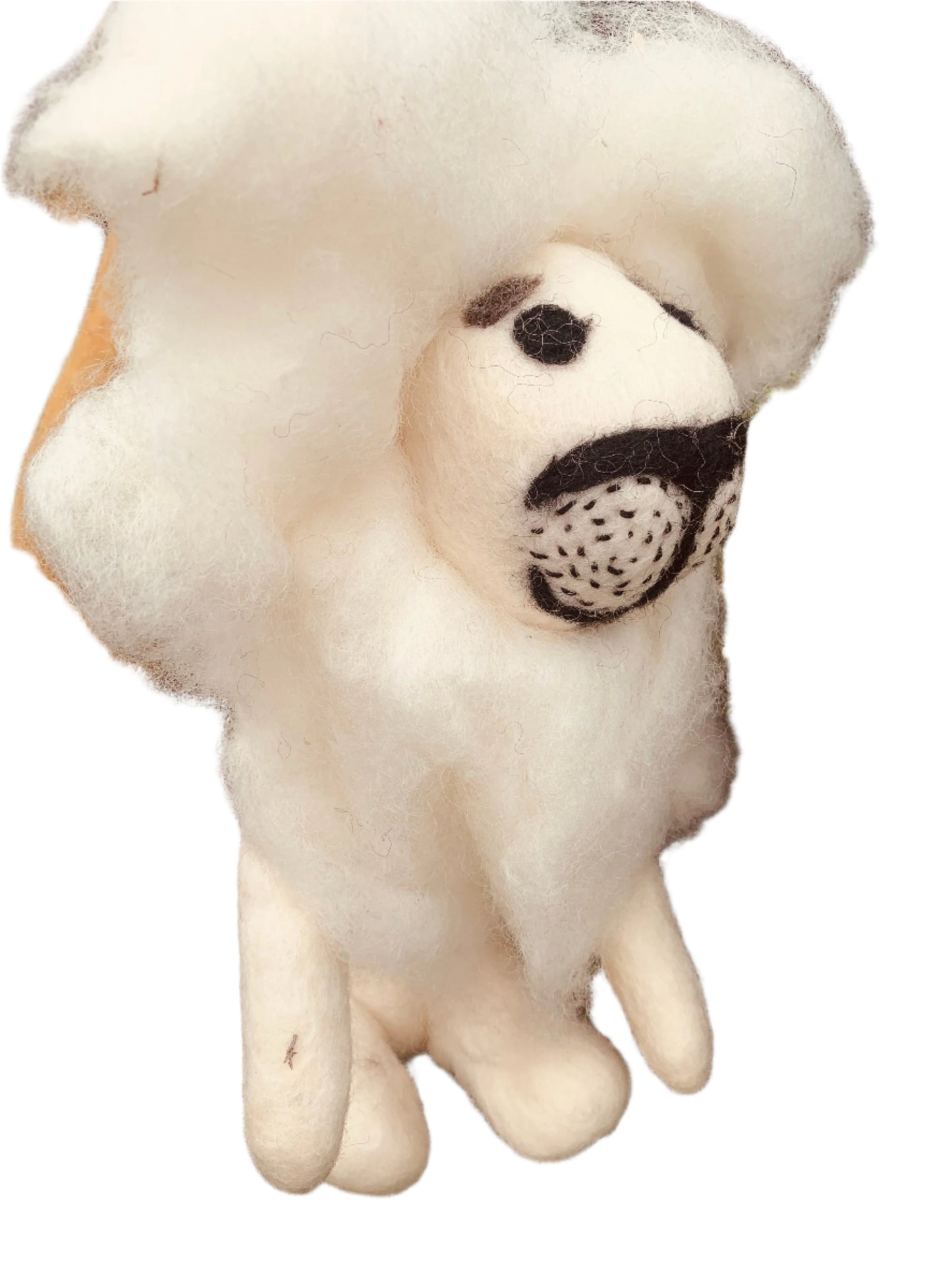 Felt white lion -large