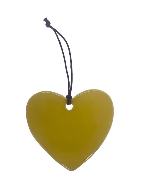 Single Large Heart - Plain Yellow