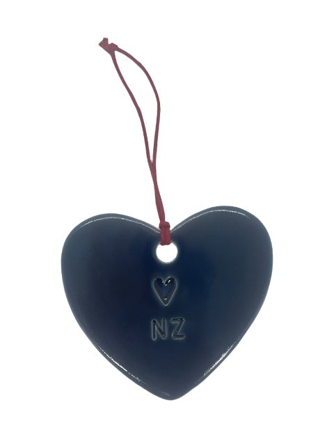 Single Large Heart - NZ Dark Blue