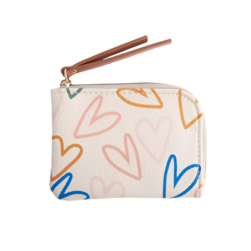 Corner Purse Multi Hearts