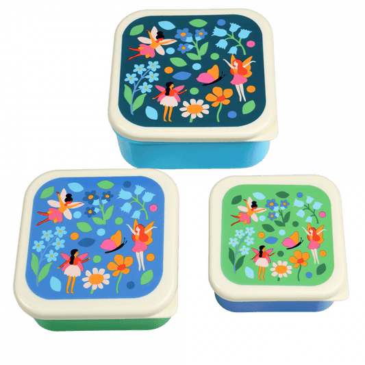 Snack Boxes, set of 3 - Fairies in the Garden