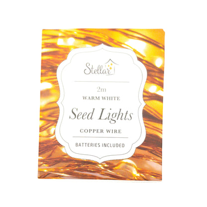 2m Copper Seed Lights - Batts Incl
