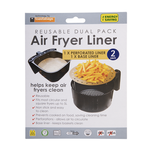 Round Air Fryer Liners Gold Reusable Set2