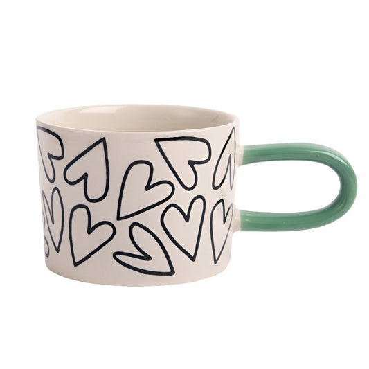 Mug Mono Outline Heart