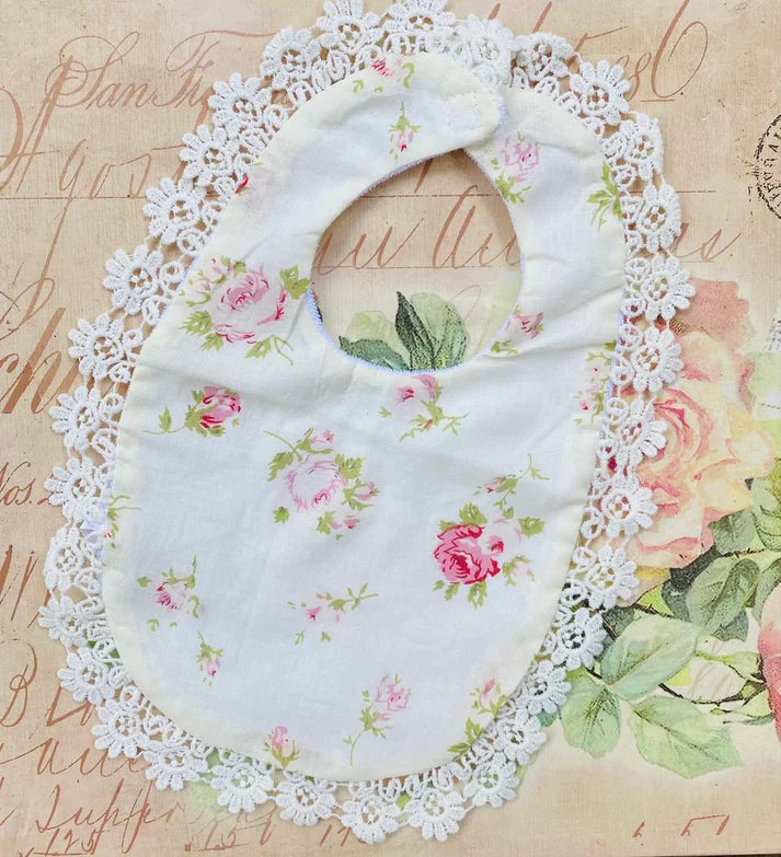 Floral Lace Cotton Baby Bib