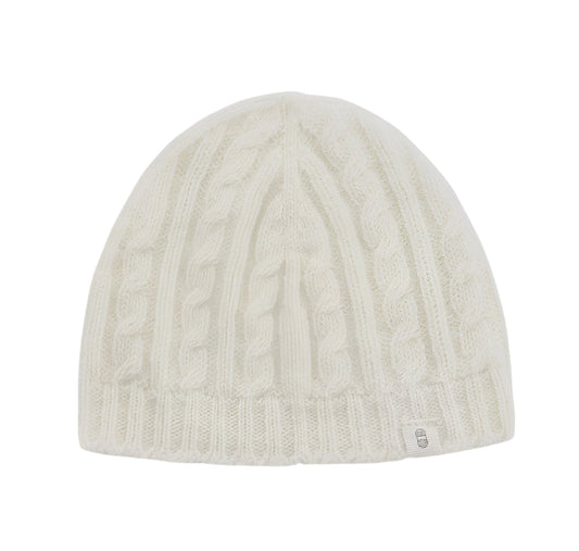 Cable Knit Hat White 1-5yr