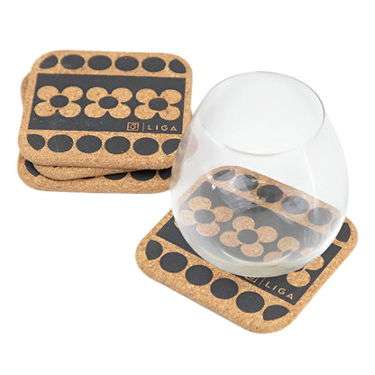 Coasters Set4 Hornsea Saffron