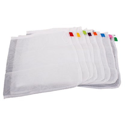 Mesh Produce Bag Set 8 w"Pouch Purple