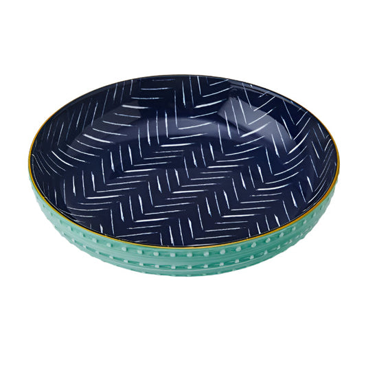 Coupe Bowl 21cm Indigo Chevron