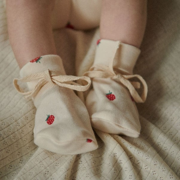 Cotton Booties Raspberry