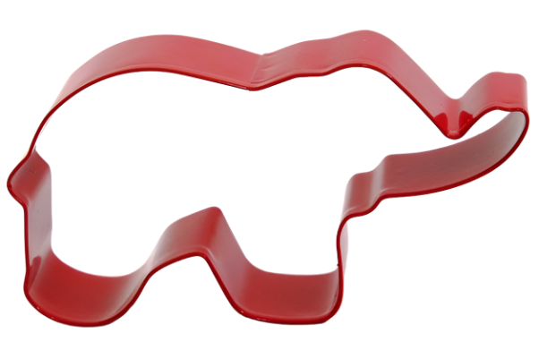 Cookie Cutter - Elephant 9cm Red