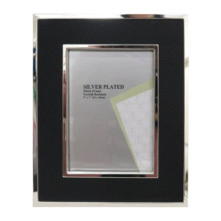 Picture Frame Silver/Black  6"x 4" Style 15