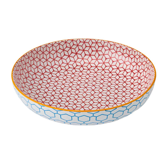 Coupe Bowl 21cm Geometric Blue