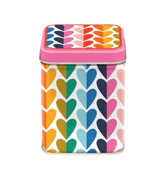 KR Hearts 100g Square Tin