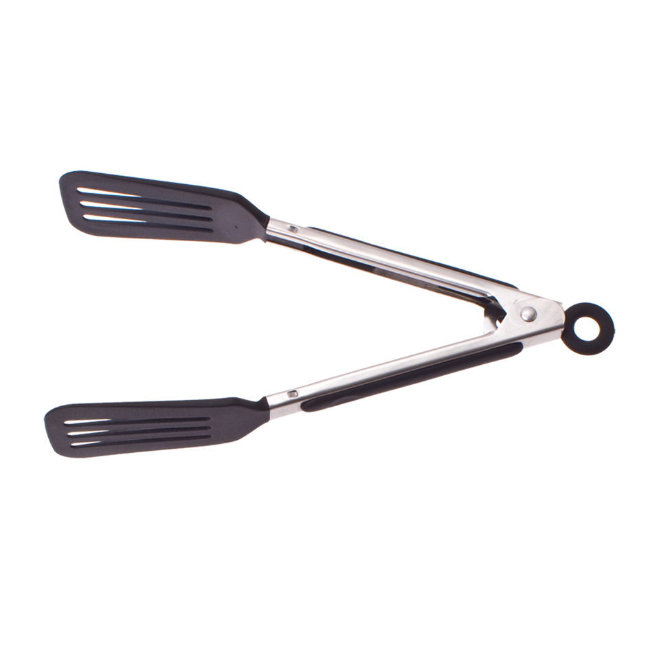 Mini Nylon Spatula Tongs 18cm Black
