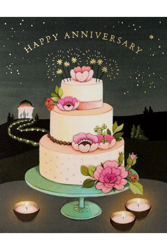 Anniversary Cake Card