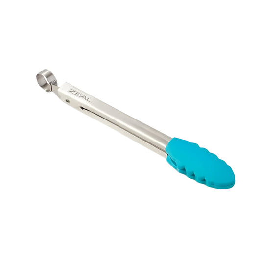 Tongs Silicone Head 7" Aqua