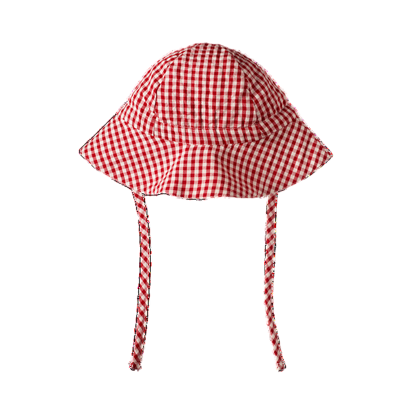 Gingham Sunhat Red Check