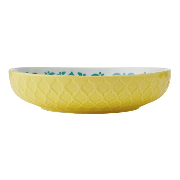Coupe Bowl 21cm Yellow Geometric Blue