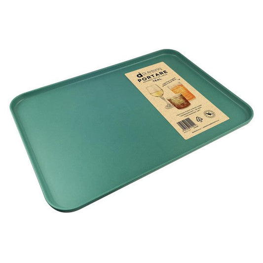 Rectangle Tray Wheat Straw Teal