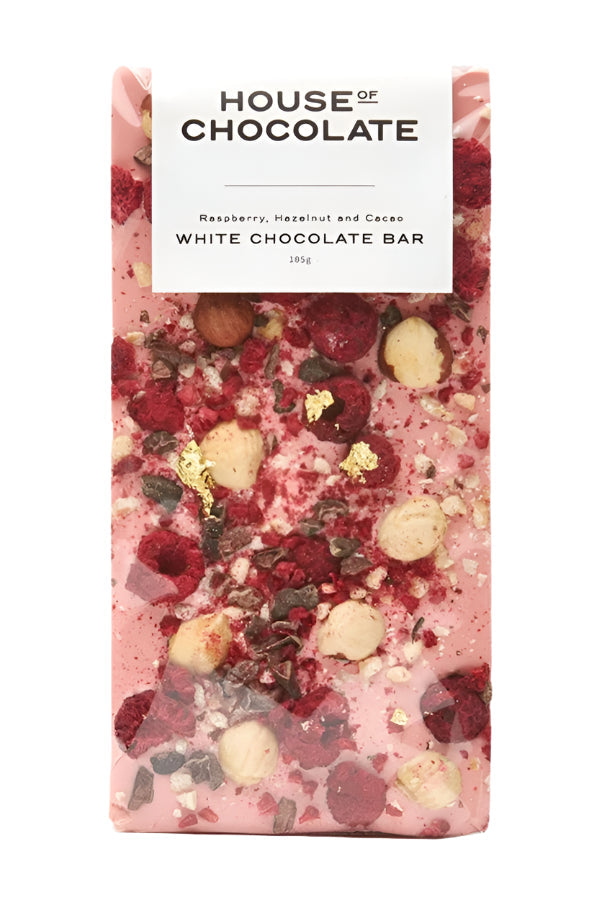 Raspberry Hazelnut & Cacao White Choc Bar