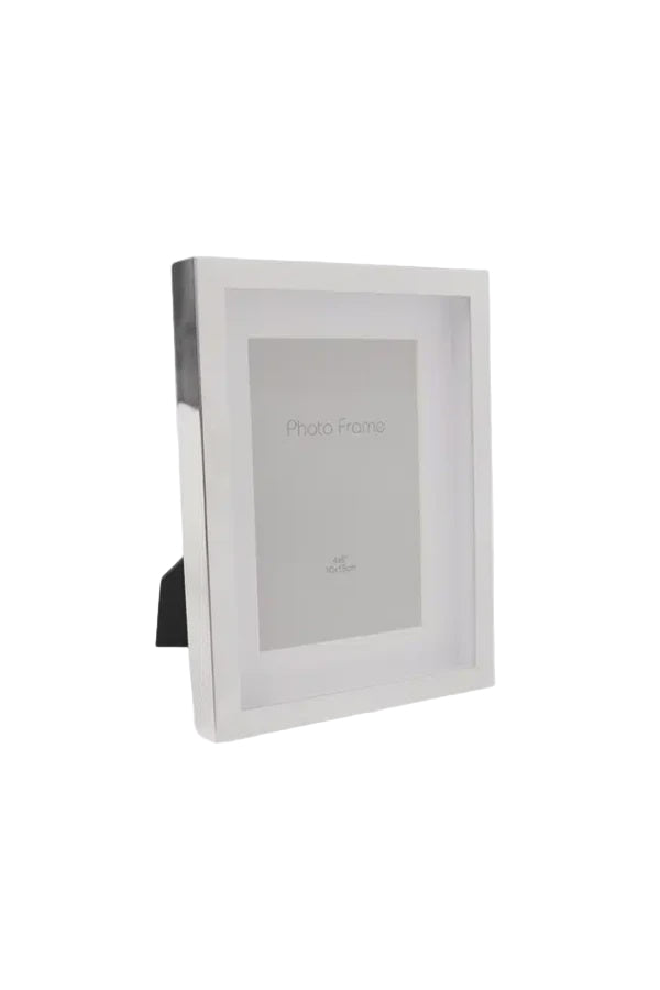 Picture Frame Chrome White 4"x 6"