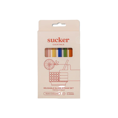 Cocktail Glass Straws Multi