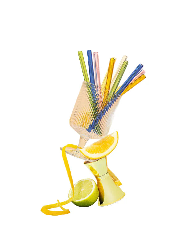 Cocktail Glass Straws Multi