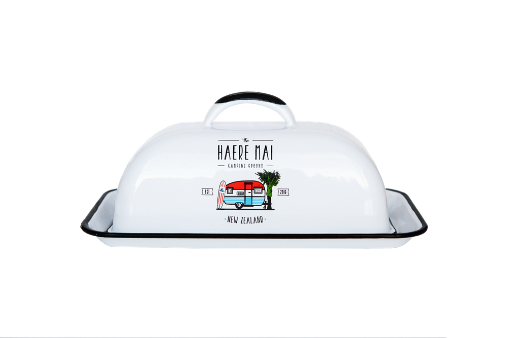 Haere Mai Butter Dish White
