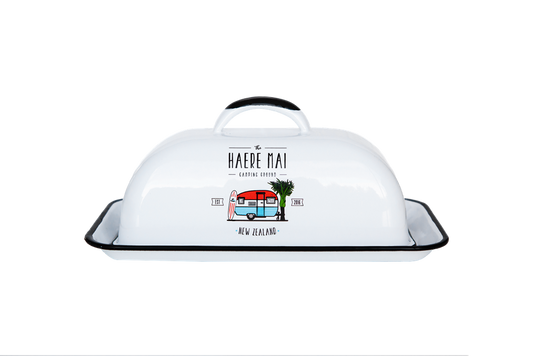 Haere Mai Butter Dish White