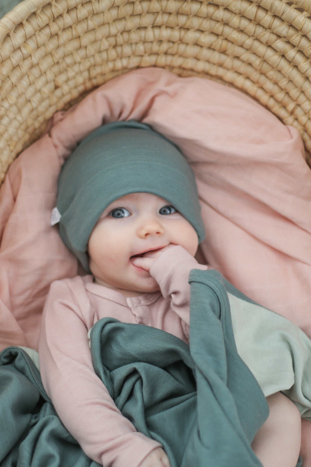 Merino & Bamboo Baby Swaddle - Storm