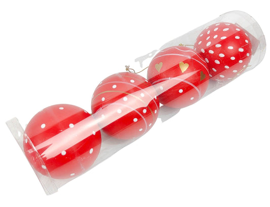 Scandi Baubles Red Set4