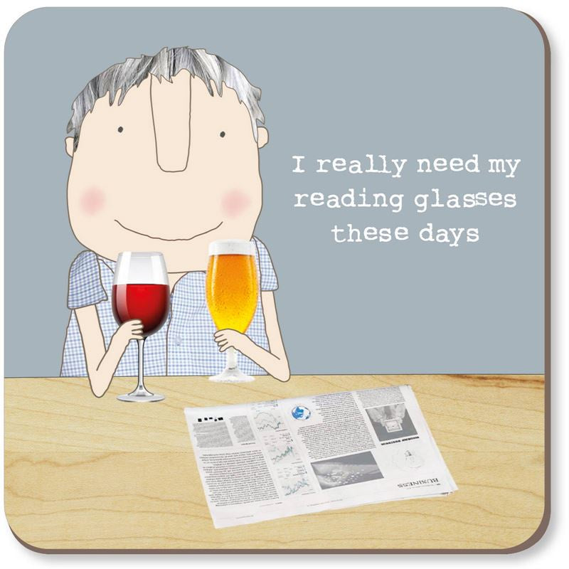 Coaster Reading Glasses Boy